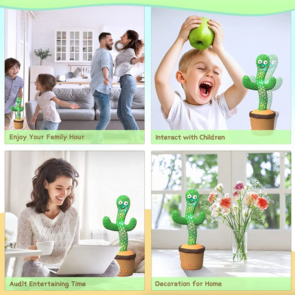 Dancing Cactus Plush Toy Doll Electronic Recording Shake With Song