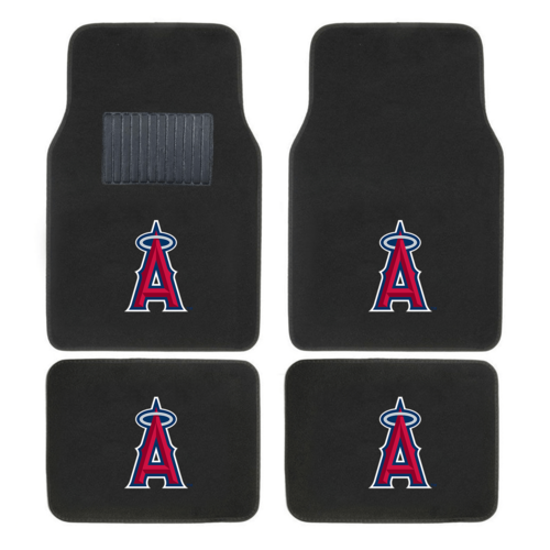 MLB 4-PC EMBROIDERED LOGO CAR FLOOR MAT SET