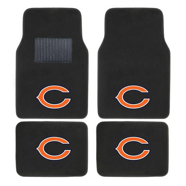 NFL 4-PC EMBROIDERED LOGO CAR FLOOR MAT SET