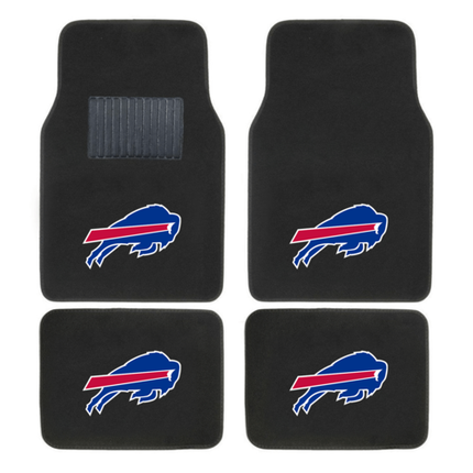 NFL 4-PC EMBROIDERED LOGO CAR FLOOR MAT SET