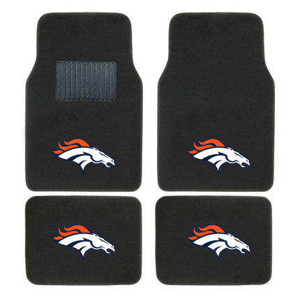 NFL 4-PC EMBROIDERED LOGO CAR FLOOR MAT SET