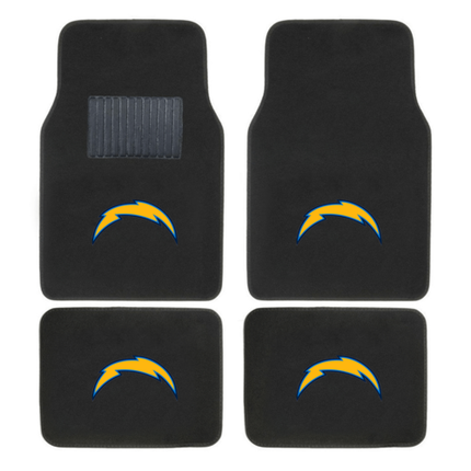 NFL 4-PC EMBROIDERED LOGO CAR FLOOR MAT SET