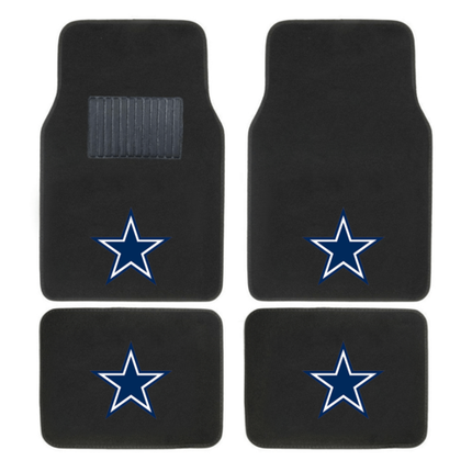 NFL 4-PC EMBROIDERED LOGO CAR FLOOR MAT SET