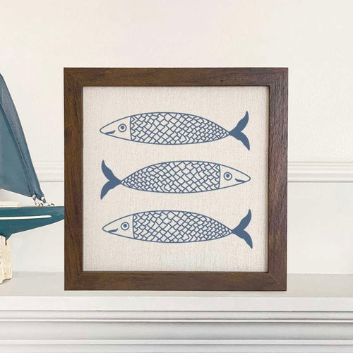 Hand Drawn Sardines - Framed Sign
