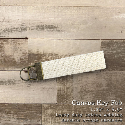 Hand Drawn Sardines - Canvas Key Fob