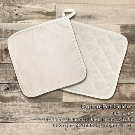 Hand Drawn Sardines - Cotton Pot Holder