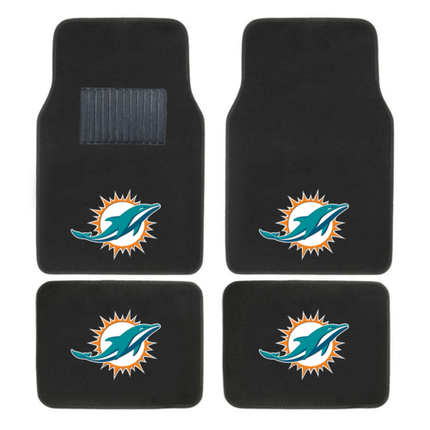 NFL 4-PC EMBROIDERED LOGO CAR FLOOR MAT SET