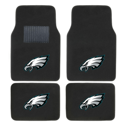 NFL 4-PC EMBROIDERED LOGO CAR FLOOR MAT SET
