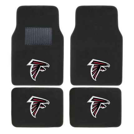 NFL 4-PC EMBROIDERED LOGO CAR FLOOR MAT SET