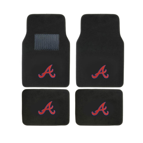 MLB 4-PC EMBROIDERED LOGO CAR FLOOR MAT SET
