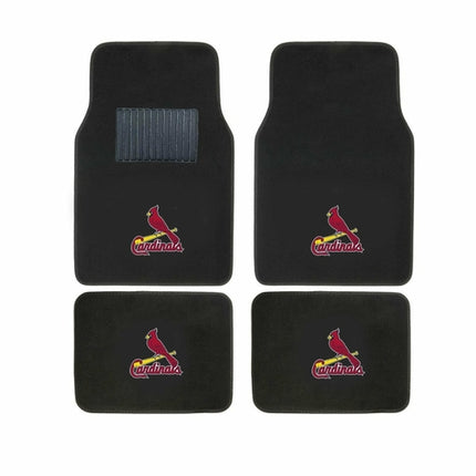 MLB 4-PC EMBROIDERED LOGO CAR FLOOR MAT SET