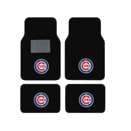 MLB 4-PC EMBROIDERED LOGO CAR FLOOR MAT SET