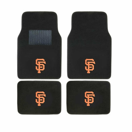 MLB 4-PC EMBROIDERED LOGO CAR FLOOR MAT SET