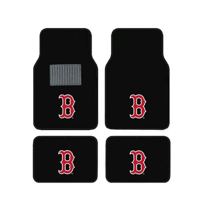 MLB 4-PC EMBROIDERED LOGO CAR FLOOR MAT SET