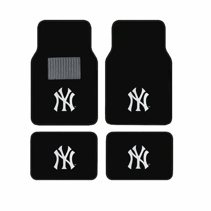 MLB 4-PC EMBROIDERED LOGO CAR FLOOR MAT SET