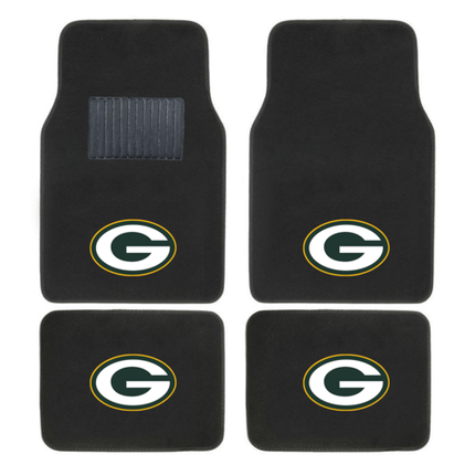NFL 4-PC EMBROIDERED LOGO CAR FLOOR MAT SET