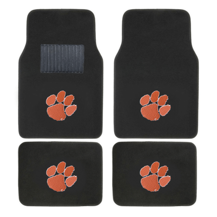 NCAA 4-PC EMBROIDERED LOGO CAR FLOOR MAT SET