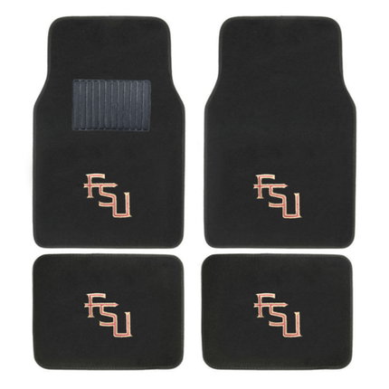 NCAA 4-PC EMBROIDERED LOGO CAR FLOOR MAT SET