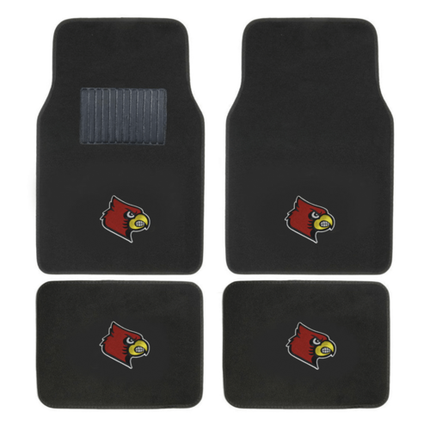 NCAA 4-PC EMBROIDERED LOGO CAR FLOOR MAT SET