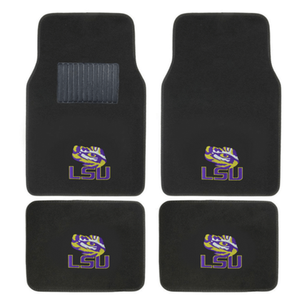 NCAA 4-PC EMBROIDERED LOGO CAR FLOOR MAT SET