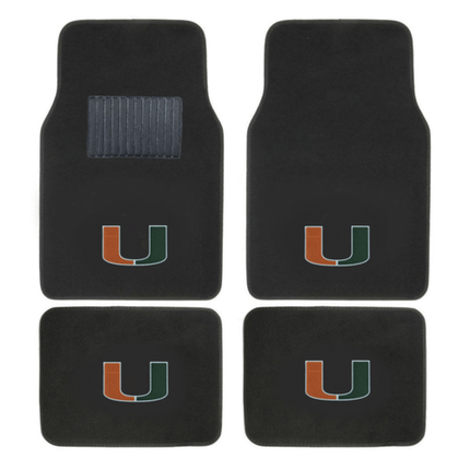 NCAA 4-PC EMBROIDERED LOGO CAR FLOOR MAT SET