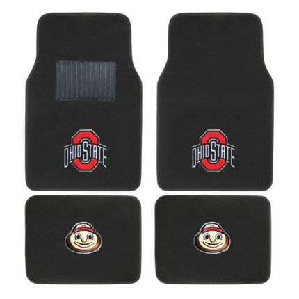 NCAA 4-PC EMBROIDERED LOGO CAR FLOOR MAT SET