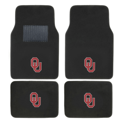 NCAA 4-PC EMBROIDERED LOGO CAR FLOOR MAT SET