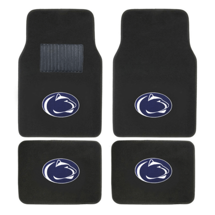 NCAA 4-PC EMBROIDERED LOGO CAR FLOOR MAT SET