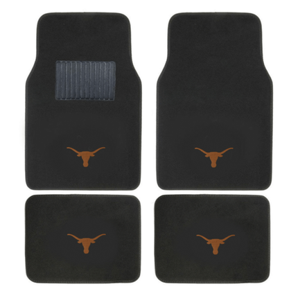 NCAA 4-PC EMBROIDERED LOGO CAR FLOOR MAT SET