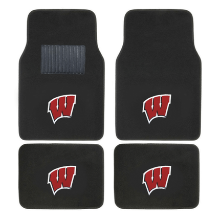 NCAA 4-PC EMBROIDERED LOGO CAR FLOOR MAT SET
