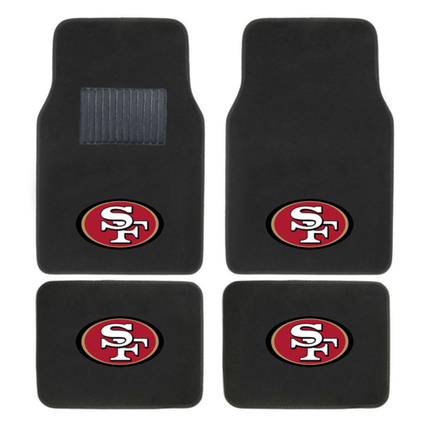 NFL 4-PC EMBROIDERED LOGO CAR FLOOR MAT SET