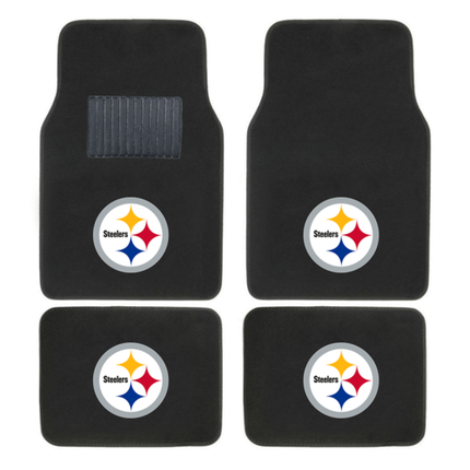 NFL 4-PC EMBROIDERED LOGO CAR FLOOR MAT SET