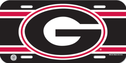 Georgia Bulldogs License Plate Plastic