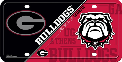 Georgia Bulldogs License Plate Metal