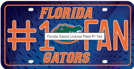 Florida Gators License Plate #1 Fan