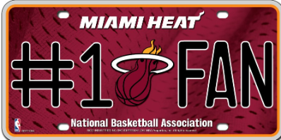 Miami Heat License Plate #1 Fan