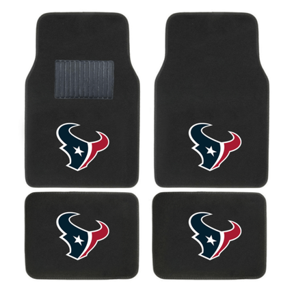 NFL 4-PC EMBROIDERED LOGO CAR FLOOR MAT SET