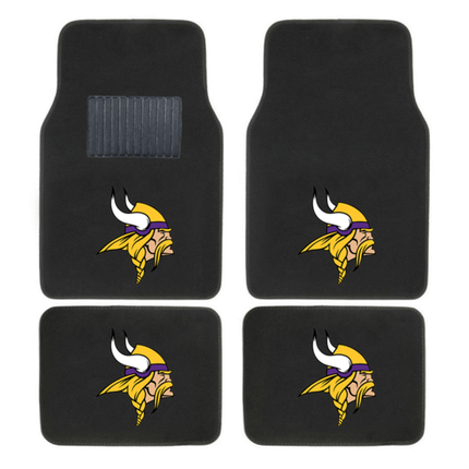 NFL 4-PC EMBROIDERED LOGO CAR FLOOR MAT SET