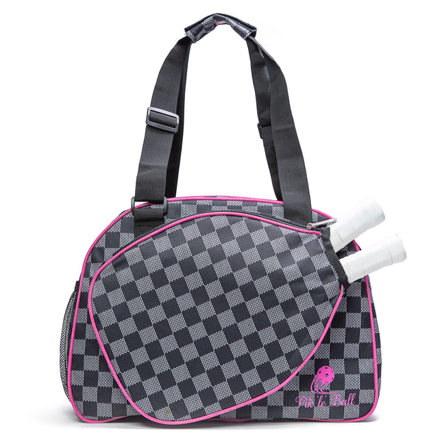 Checkered Chic Black Premium Women's Pickleball Bag