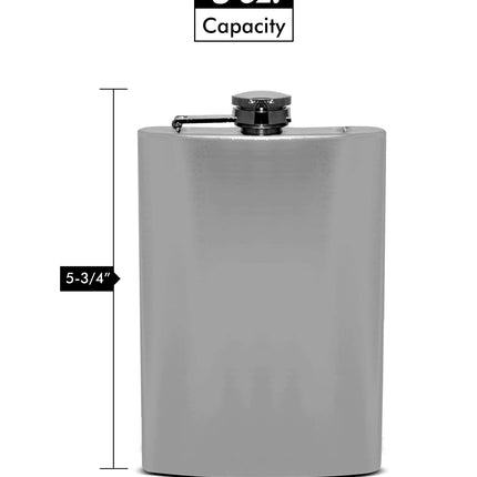 Discount Hip Flask, 8 oz