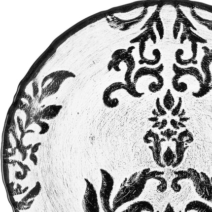 DAMASK Black Velvet Gilded Glass Canapé Plates
