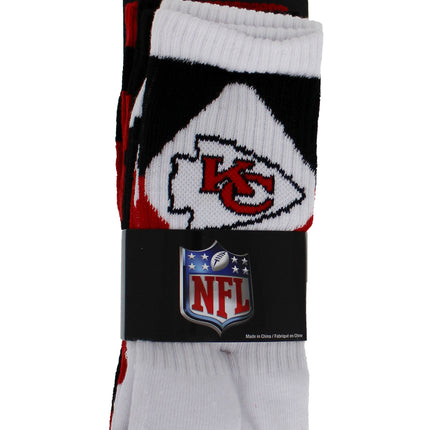 Kansas City Chiefs Socks 3 Pack Crew Length NFL Football