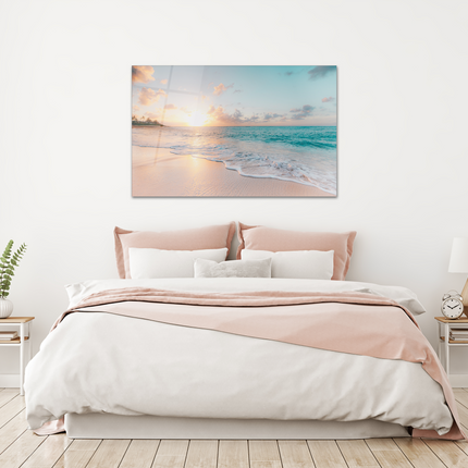 Glass Wall Art -Sea & Waves  (18x28 inches - 46x72cm)