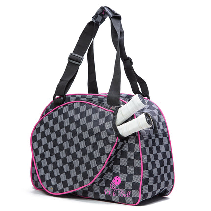 Checkered Chic Black Premium Women's Pickleball Bag