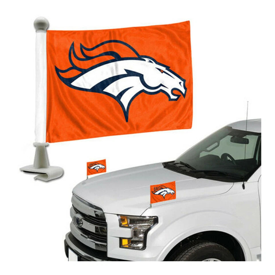 Denver Broncos NFL Car Flag Window Pole Banner Auto Truck Football Fan Tailgate