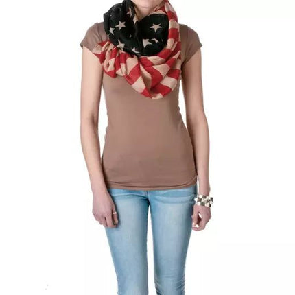 Vintage Inspired American Flag Infinity Scarf