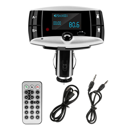 Car Wireless FM Transmitter USB Charger Hands-free Call MP3 Player SD Card Reading Aux-in LED Display