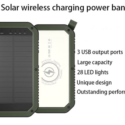 Sun Chaser Mini Solar Powered Wireless Phone Charger 10; 000 mAh With LED Flood Light