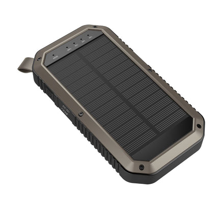 Sun Chaser Mini Solar Powered Wireless Phone Charger 10; 000 mAh With LED Flood Light