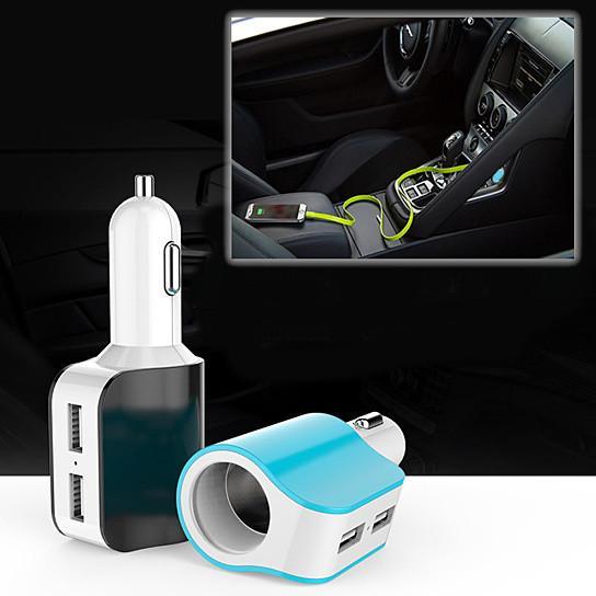 Dual USB Car Charger with access to Cigarette Lighter Port - Store - Shopping - Center
